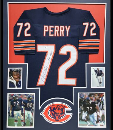 Framed Chicago Bears William Perry Signed Jersey JSA Authenticated
