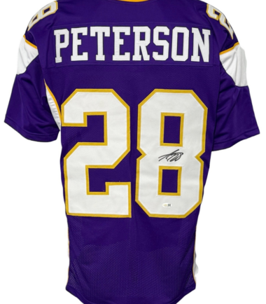 Minnesota Vikings Adrian Peterson Autographed Pro Style Purple Jersey JSA Authenticated