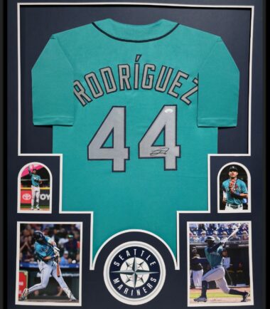 Framed Seattle Mariners Julio Rodriguez Teal Jersey JSA Authenticated