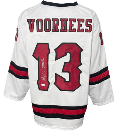 Ari Lehman Jason Voorhees "Friday the 13th" Autographed White Hockey Jersey JSA Authenticated