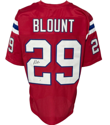 New England Patriots LeGarrette Blount Pro Style Red Jersey JSA Authenticated