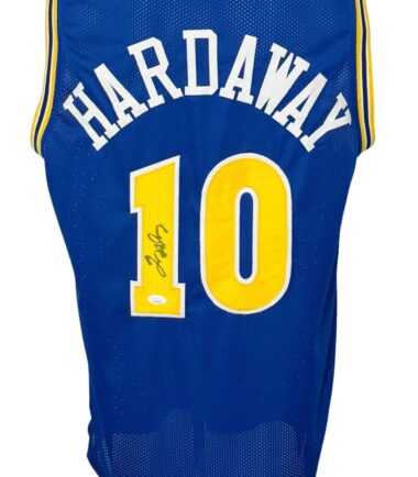 Golden State Warriors Tim Hardaway Autographed Pro Style Blue Jersey JSA Authenticated