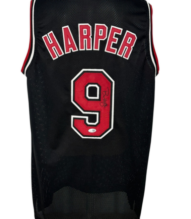Chicago Bulls Ron Harper Autographed Pro Style Jersey JSA Authenticated