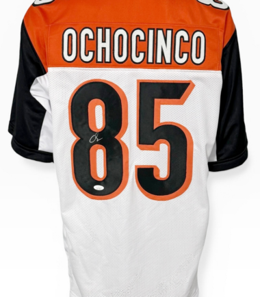 Cincinnati Bengals Chad Johnson Autographed Pro Style White Jersey JSA Authenticated