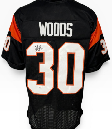 Cincinnati Bengals Ickey Woods Autographed Pro Style Black Jersey JSA Authenticated