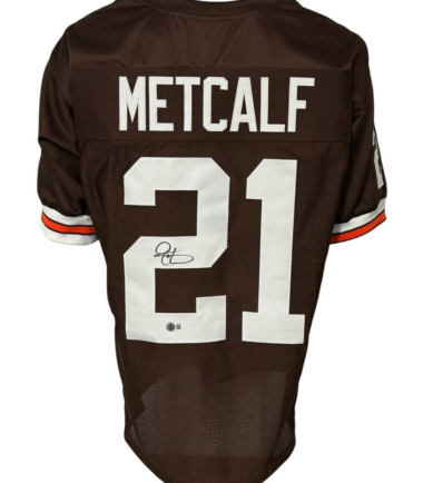 Cleveland Browns Eric Metcalf Autographed Pro Style Jersey BECKETT Authenticated
