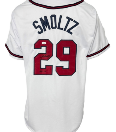 Atlanta John Smoltz Autographed Pro Style White Jersey "HOF 15" JSA Authenticated