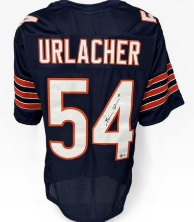 Chicago Bears Brian Urlacher Autographed Pro Style Blue Jersey BAS Authenticated