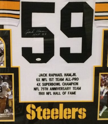 FRAMED-JACK-HAM-AUTOGRAPHED-SIGNED-INSC-PITTSBURGH-STEELERS-STAT-JERSEY-JSA-COA-151735182051-2