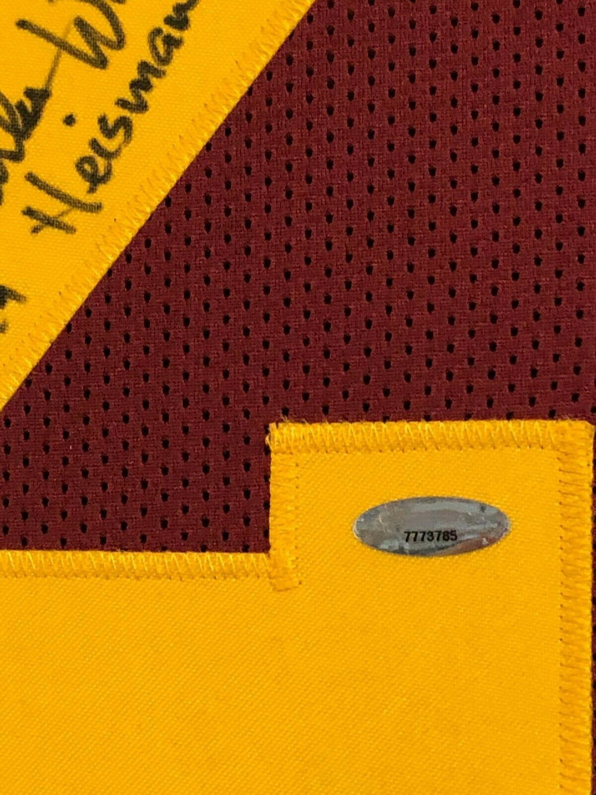 FRAMED USC TROJANS CHARLES WHITE AUTOGRAPHED SIGNED INSCRIBE JERSEY