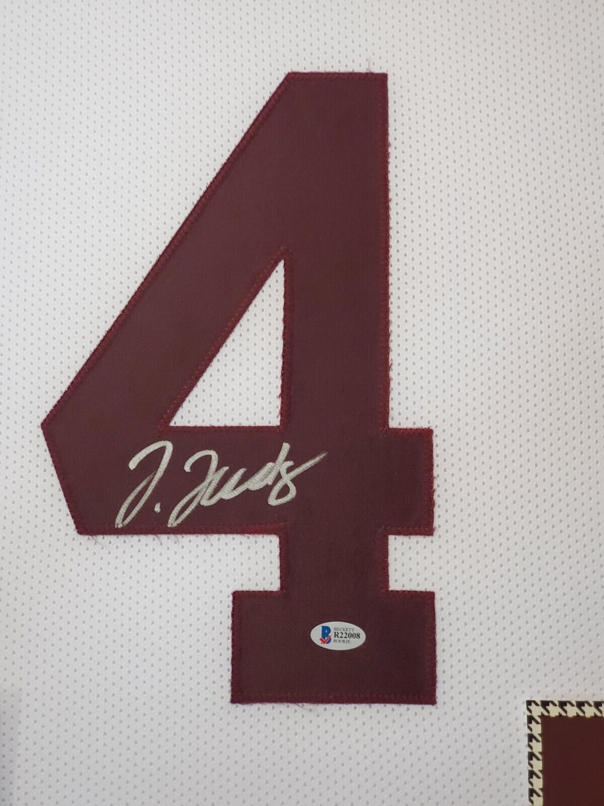 FRAMED ALABAMA CRIMSON TIDE JERRY JEUDY AUTOGRAPHED SIGNED JERSEY