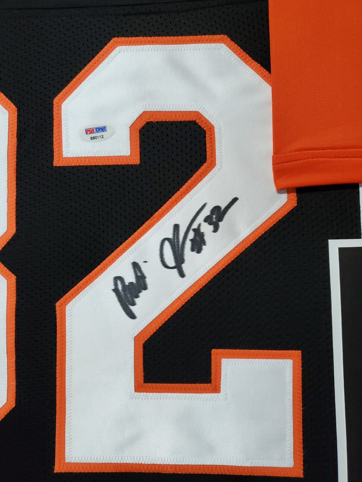 FRAMED CINCINNATI BENGALS RUDI JOHNSON AUTOGRAPHED JERSEY PSA COA