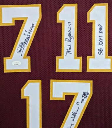 FRAMED-WASHINGTON-SB-WINNING-QBS-AUTOGRAPHED-SIGNED-INSCRIBED-JERSEY-JSA-COA-155863458853-3