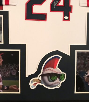 FRAMED-CORBIN-BERNSEN-AUTOGRAPHED-SIGNED-MAJOR-LEAGUE-INDIANS-JERSEY-JSA-COA-162749178855-2