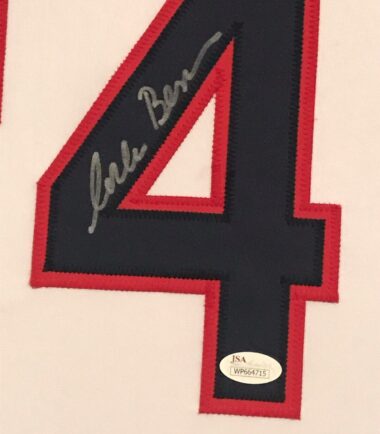 FRAMED-CORBIN-BERNSEN-AUTOGRAPHED-SIGNED-MAJOR-LEAGUE-INDIANS-JERSEY-JSA-COA-162749178855-3