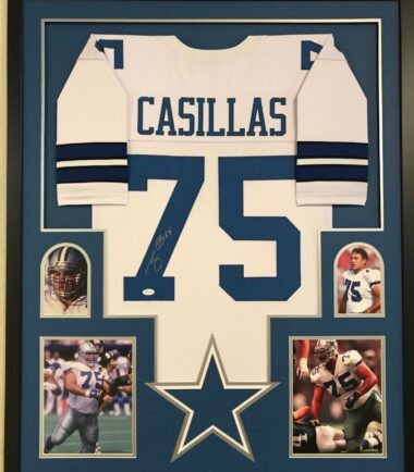 FRAMED TONY CASILLAS AUTOGRAPHED SIGNED DALLAS COWBOYS JERSEY JSA COA