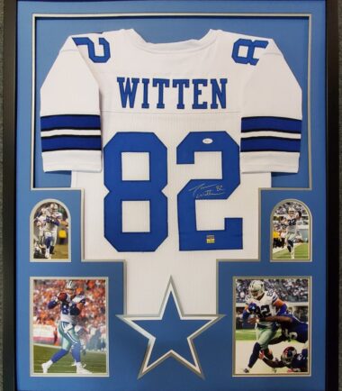 FRAMED DALLAS COWBOYS JASON WITTEN AUTOGRAPHED SIGNED JERSEY JSA COA