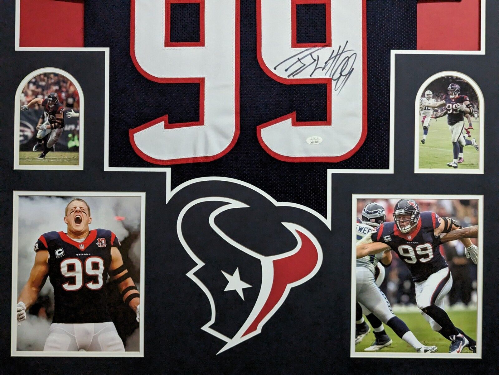FRAMED HOUSTON TEXANS JJ WATT AUTOGRAPHED SIGNED JERSEY JSA COA ...