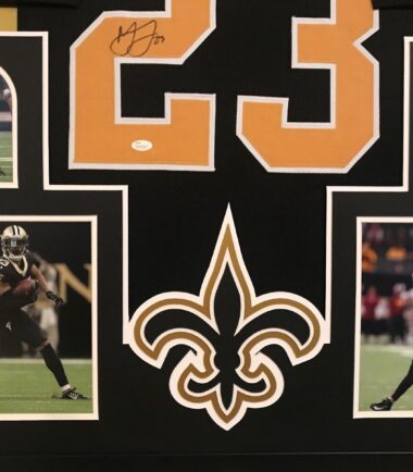 FRAMED-MARSHON-LATTIMORE-AUTOGRAPHED-SIGNED-NEW-ORLEANS-SAINTS-JERSEY-JSA-COA-163128878556-2