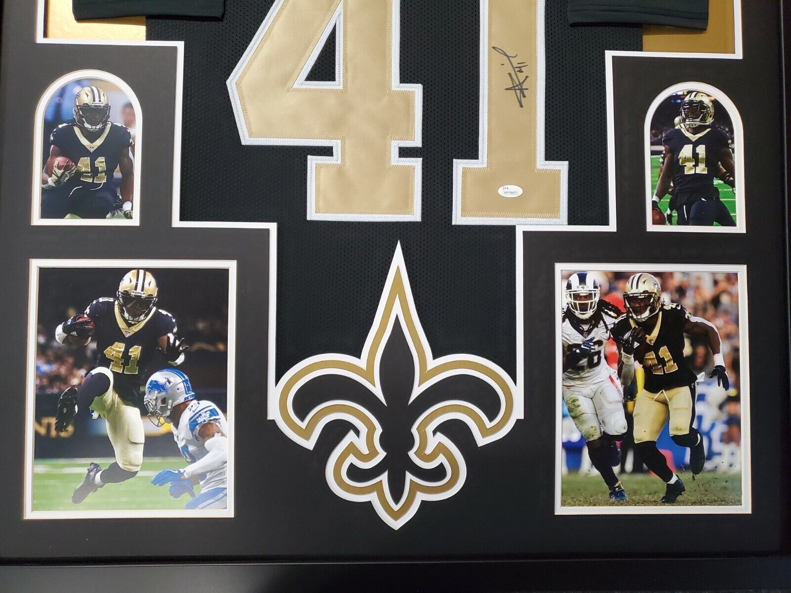 FRAMED ALVIN KAMARA AUTOGRAPHED SIGNED NEW ORLEANS SAINTS JERSEY JSA