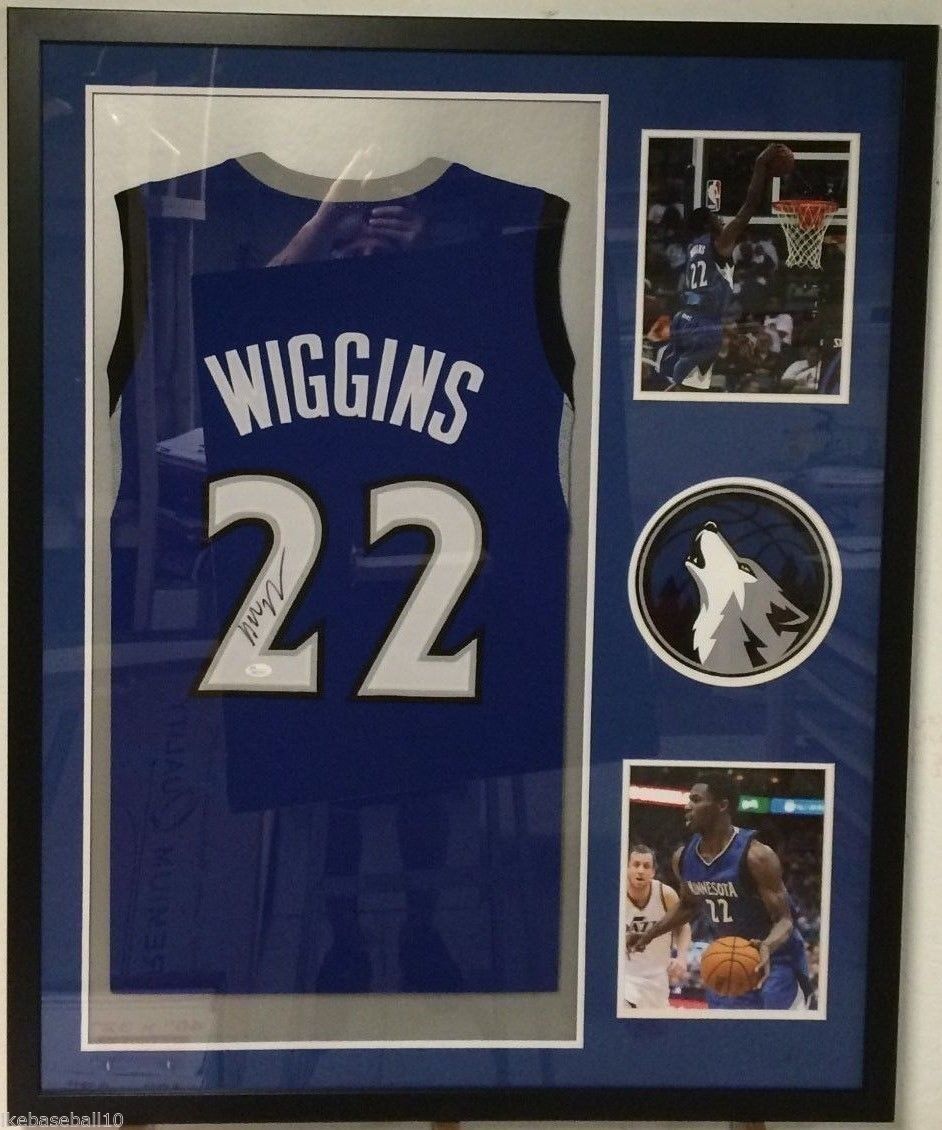 FRAMED ANDREW WIGGINS AUTOGRAPHED SIGNED MINNESOTA TIMBERWOLVES JERSEY