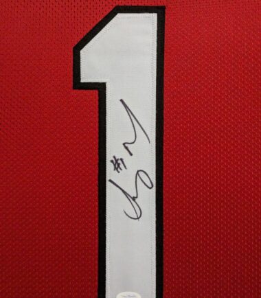 FRAMED-GEORGIA-BULLDOGS-SONY-MICHEL-AUTOGRAPHED-SIGNED-JERSEY-JSA-COA-166411004008-3