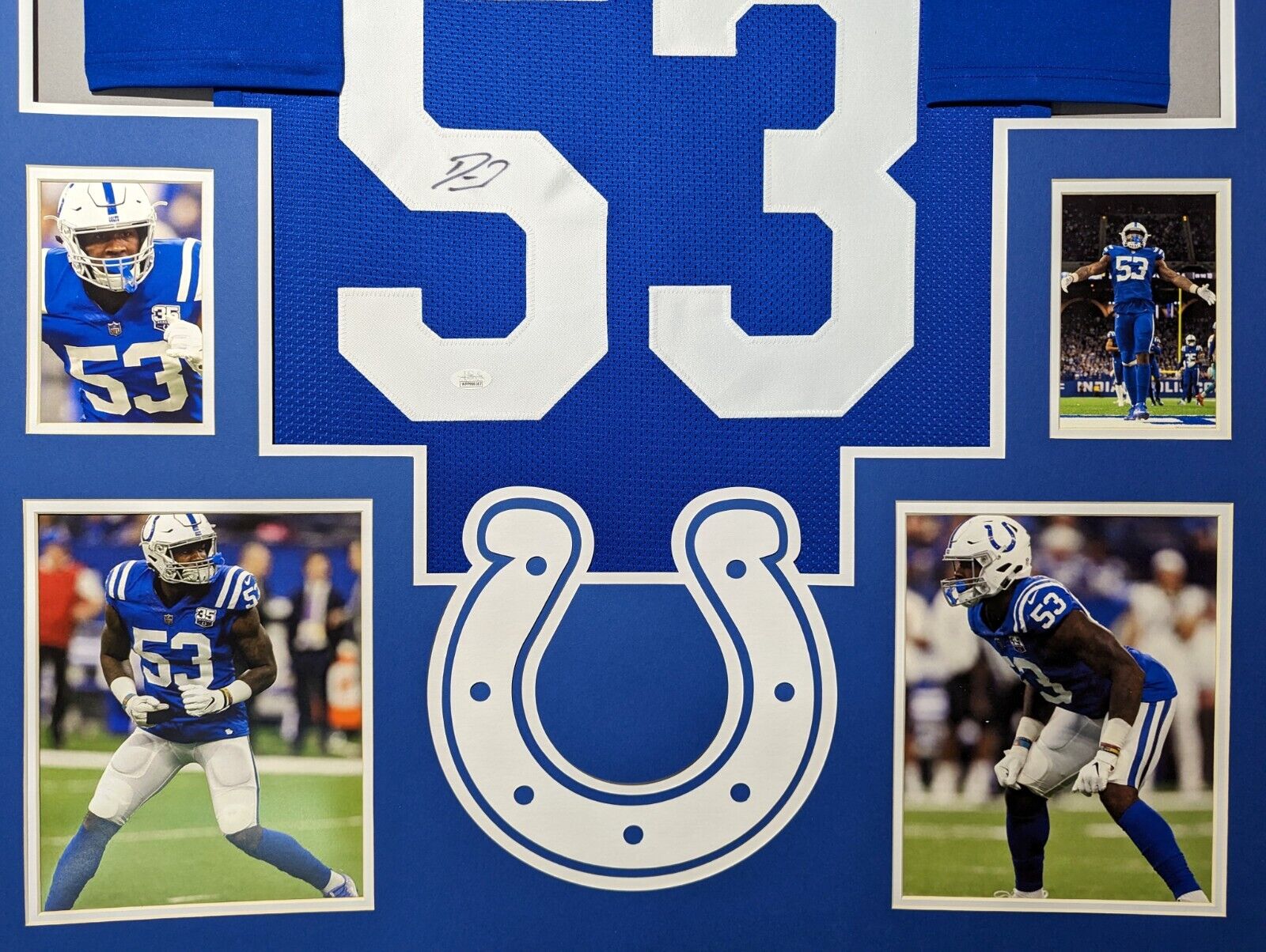 FRAMED INDIANAPOLIS COLTS DARIUS SHAQUILLE LEONARD SIGNED JERSEY JSA ...