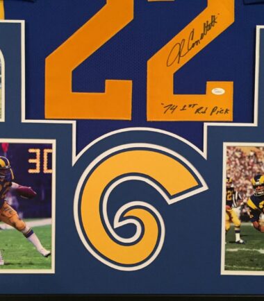 FRAMED-JOHN-CAPPELLETTI-AUTOGRAPHED-SIGNED-INSCRIBED-LA-RAMS-JERSEY-JSA-COA-152349477278-2