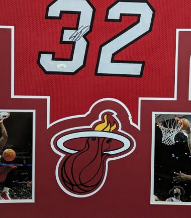 FRAMED-MIAMI-HEAT-SHAQUILLE-ONEAL-AUTOGRAPHED-SIGNED-JERSEY-JSA-COA-155863360038-2
