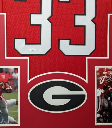 FRAMED-GEORGIA-BULLDOGS-TERRELL-DAVIS-AUTOGRAPHED-JERSEY-JSA-155686457269-2