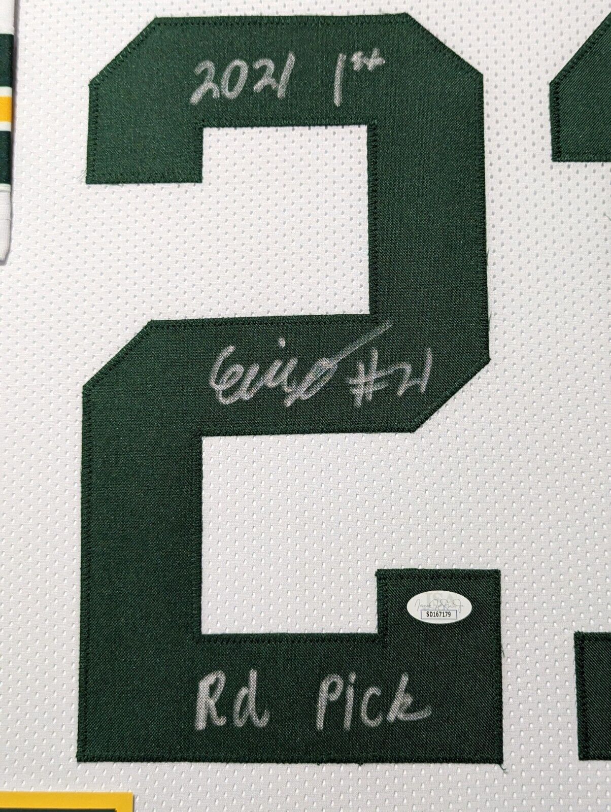FRAMED GREEN BAY PACKERS ERIC STOKES AUTOGRAPHED SIGNED INSCRIBED