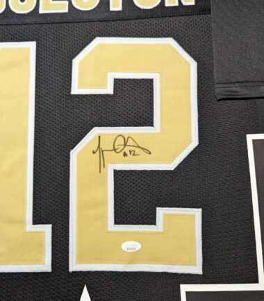 FRAMED NEW ORLEANS SAINTS MARQUES COLSTON AUTOGRAPHED SIGNED JERSEY JSA ...